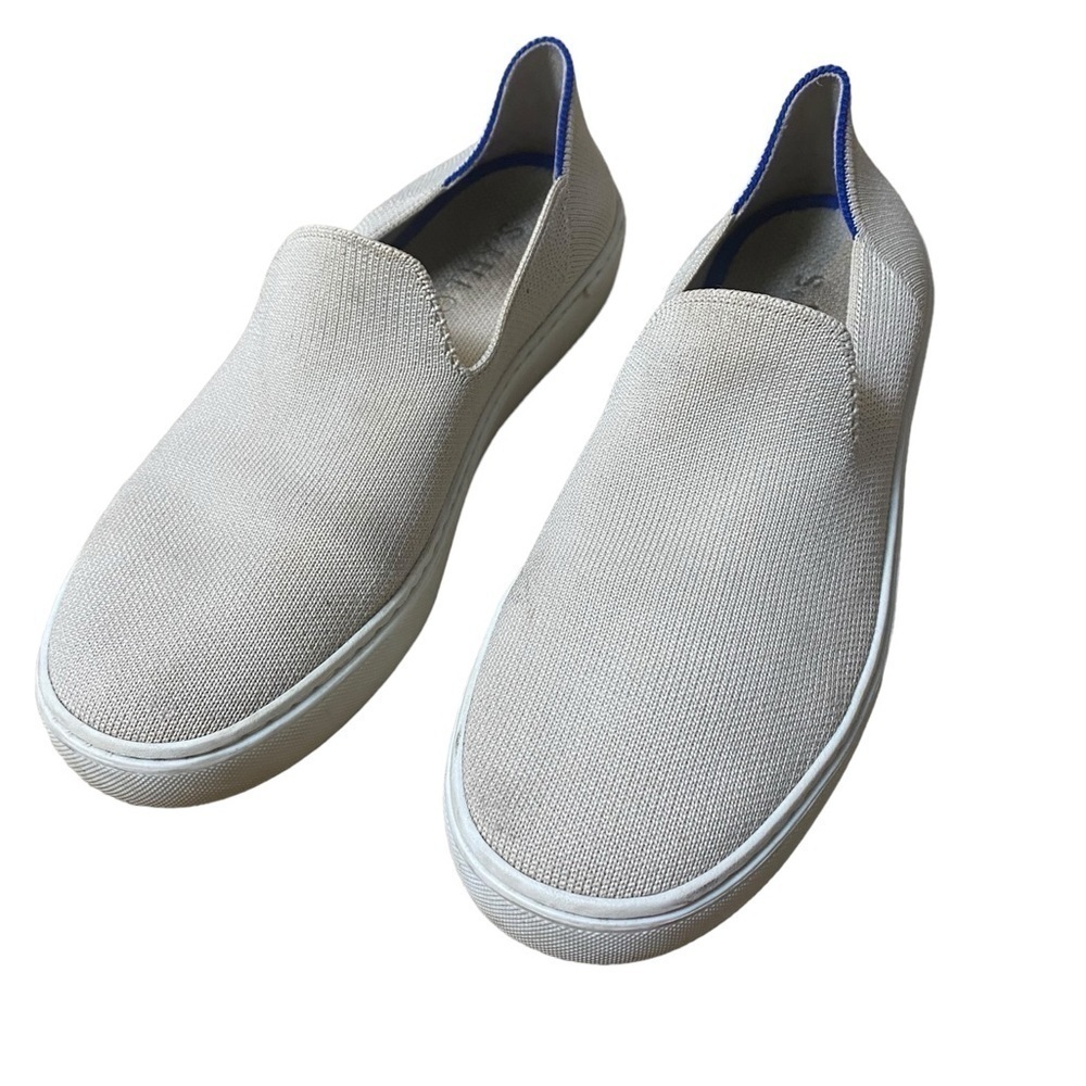 Rothy's The Slip On Sand Knit Fabric Low Top Lifestyle Sneakers Womens US 7